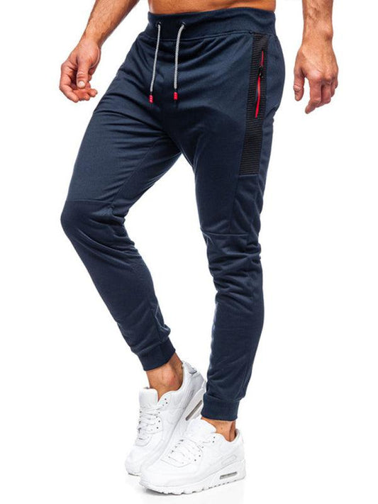 Men's Sweatpants Contrasting Color Pocket Straight Casual Pants - 808Lush