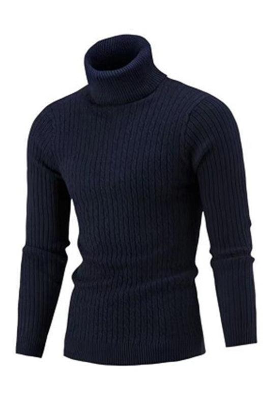 Men's Warm Turtleneck Casual Slim Fit Fall Winter Knitted Pullover Sweaters - 808Lush