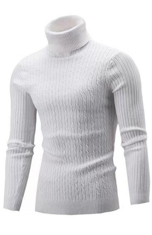 Men's Warm Turtleneck Casual Slim Fit Fall Winter Knitted Pullover Sweaters - 808Lush