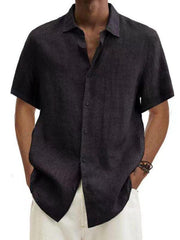 Men's Woven Casual Short Sleeve Shirt - 808Lush