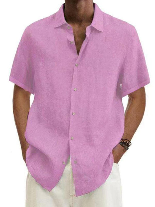 Men's Woven Casual Short Sleeve Shirt - 808Lush