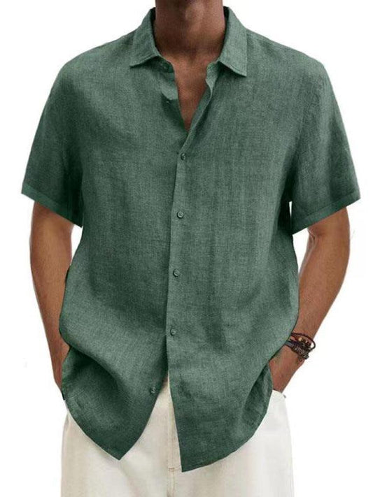 Men's Woven Casual Short Sleeve Shirt - 808Lush
