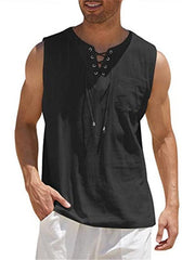 Men's Woven Tie Stand Collar Pullover Vest - 808Lush