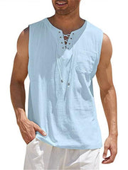 Men's Woven Tie Stand Collar Pullover Vest - 808Lush