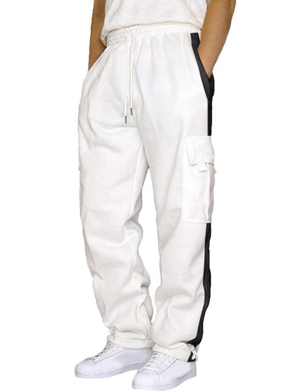 Men's autumn and winter velvet loose multi-pocket lanyard overalls - 808Lush