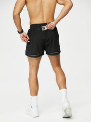 Men's breathable loose version quick-drying running training three-quarter shorts - 808Lush