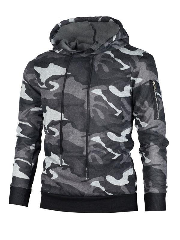 Men's camouflage pocket long-sleeved hoodie - 808Lush