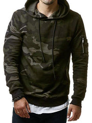 Men's camouflage pocket long-sleeved hoodie - 808Lush