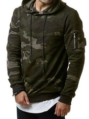 Men's camouflage pocket long-sleeved hoodie - 808Lush