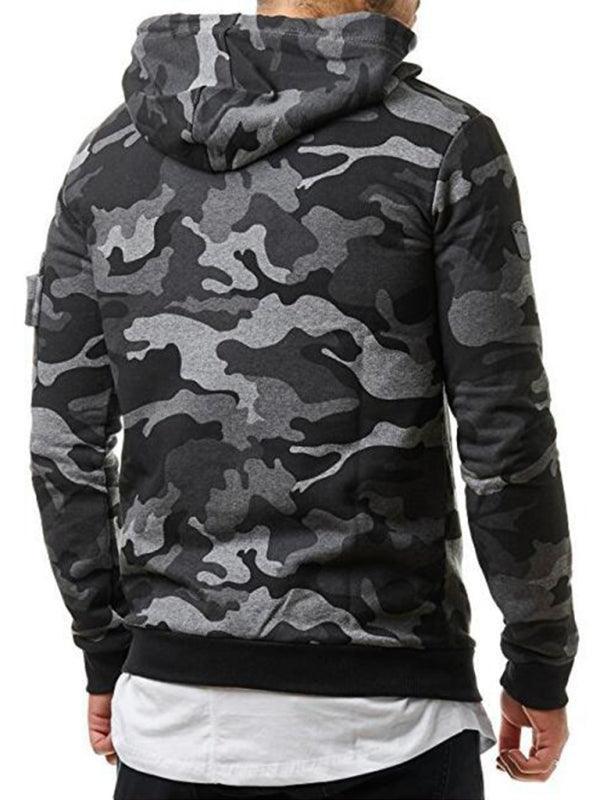 Men's camouflage pocket long-sleeved hoodie - 808Lush