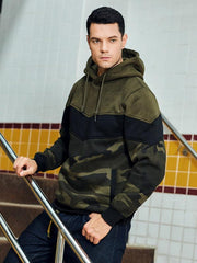 Men's casual color block and contrast fashion hooded sweatshirt - 808Lush