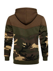 Men's casual color block and contrast fashion hooded sweatshirt - 808Lush