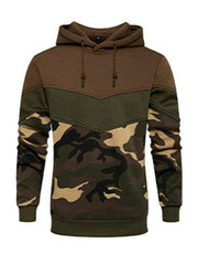 Men's casual color block and contrast fashion hooded sweatshirt - 808Lush