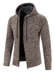 Men's casual knitted hooded zipper jacket - 808Lush