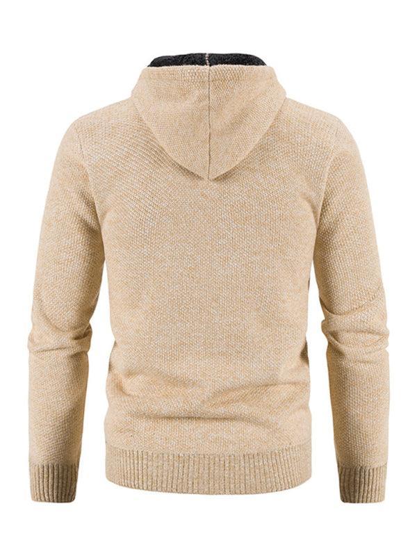 Men's casual knitted hooded zipper jacket - 808Lush