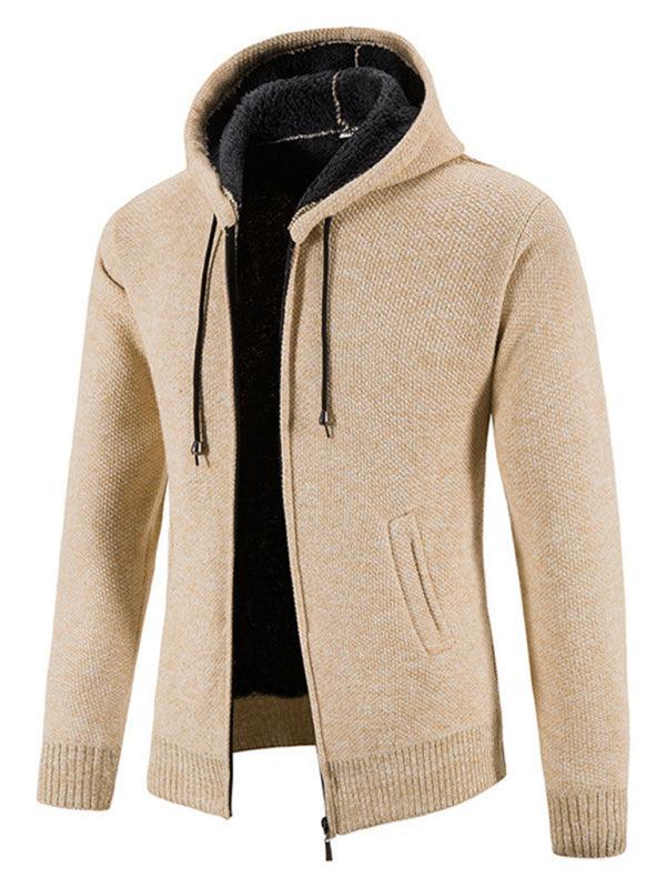 Men's casual knitted hooded zipper jacket - 808Lush