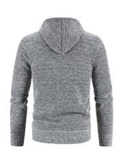 Men's casual knitted hooded zipper jacket - 808Lush