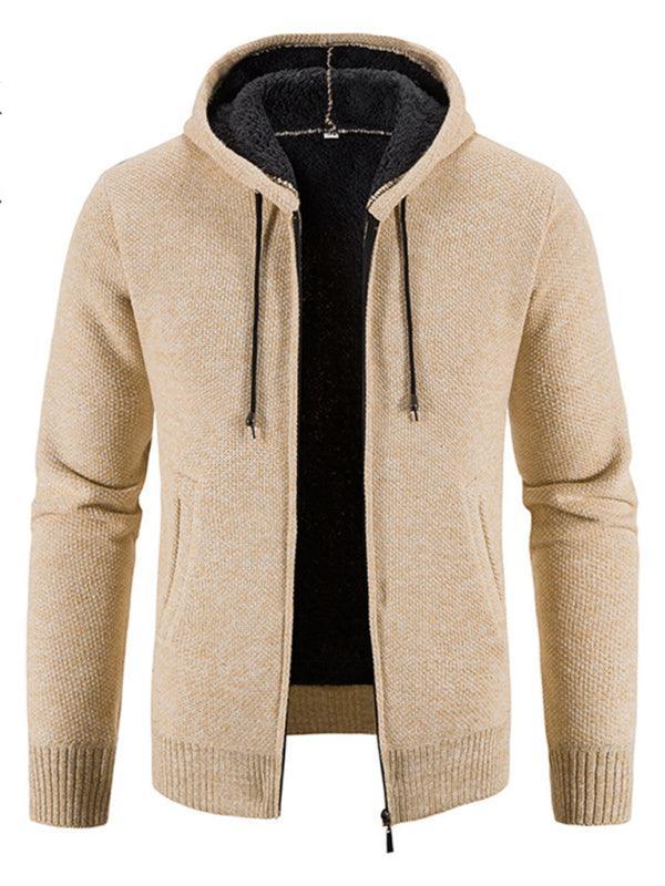 Men's casual knitted hooded zipper jacket - 808Lush