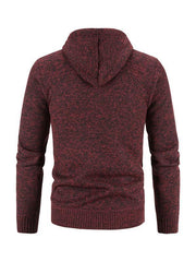 Men's casual knitted hooded zipper jacket - 808Lush