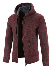 Men's casual knitted hooded zipper jacket - 808Lush