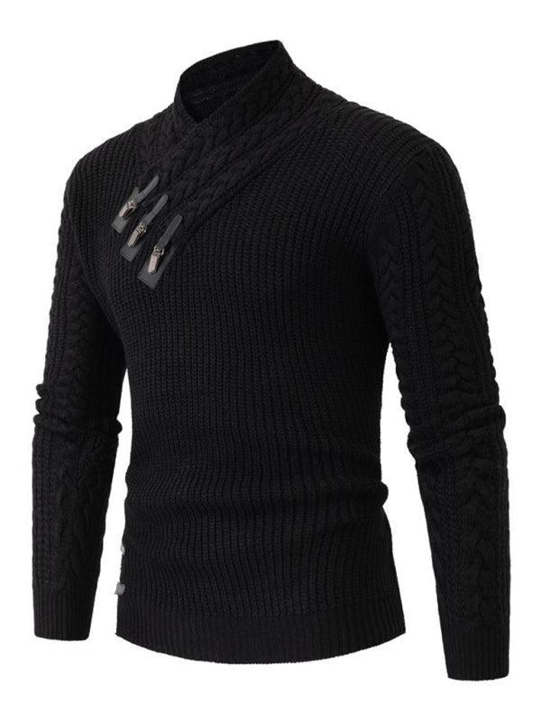 Men's casual pullover warm long sleeve sweater - 808Lush