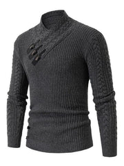 Men's casual pullover warm long sleeve sweater - 808Lush