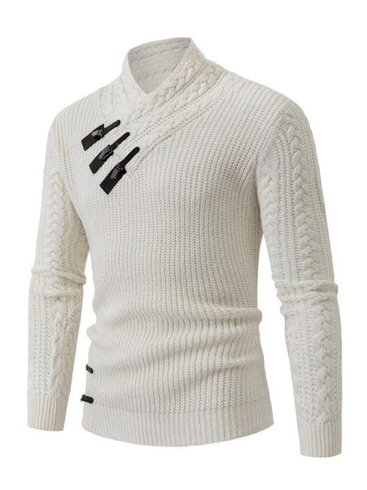 Men's casual pullover warm long sleeve sweater - 808Lush
