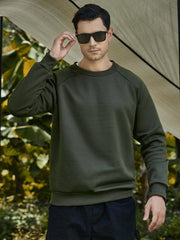 Men's casual raglan sleeve crew neck sweatshirt - 808Lush