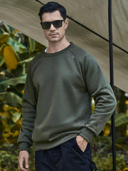 Men's casual raglan sleeve crew neck sweatshirt - 808Lush