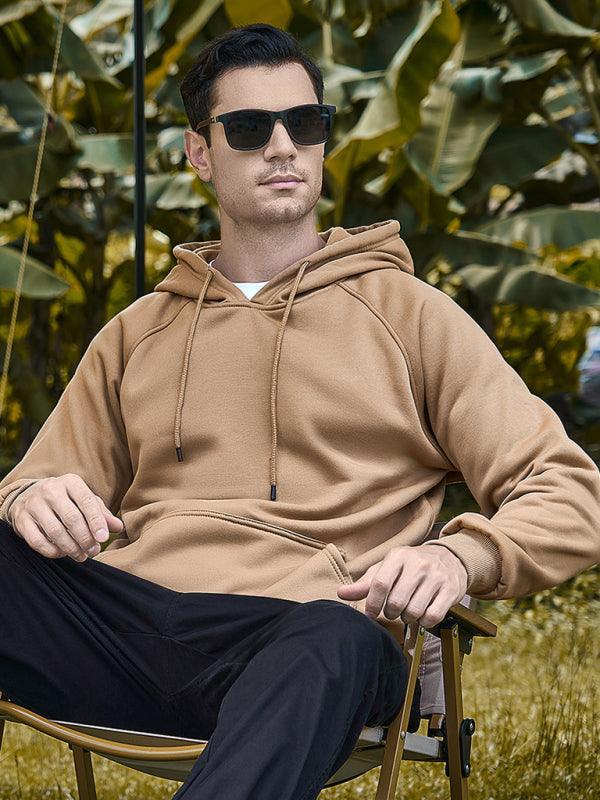 Men's casual solid color fashion hooded sweatshirt - 808Lush