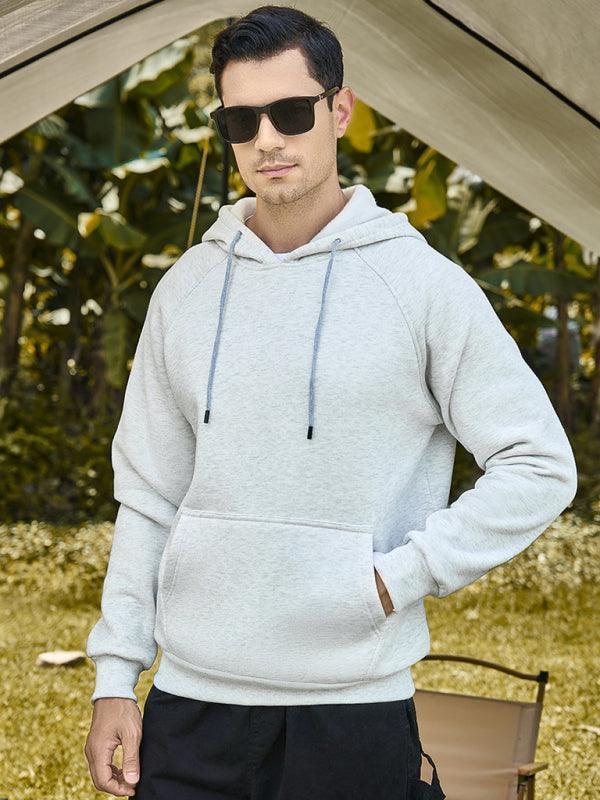 Men's casual solid color fashion hooded sweatshirt - 808Lush