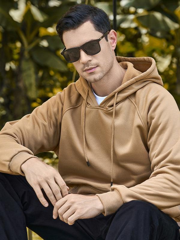 Men's casual solid color fashion hooded sweatshirt - 808Lush