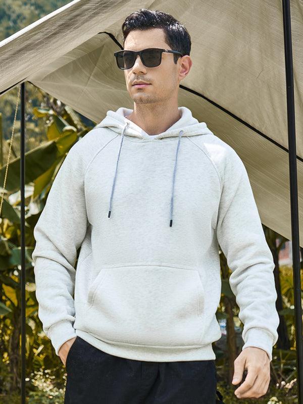 Men's casual solid color fashion hooded sweatshirt - 808Lush