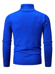 Men's casual solid color sweater half zipper pullover stand collar sweater - 808Lush