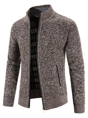 Men's casual stand collar knitted jacket - 808Lush