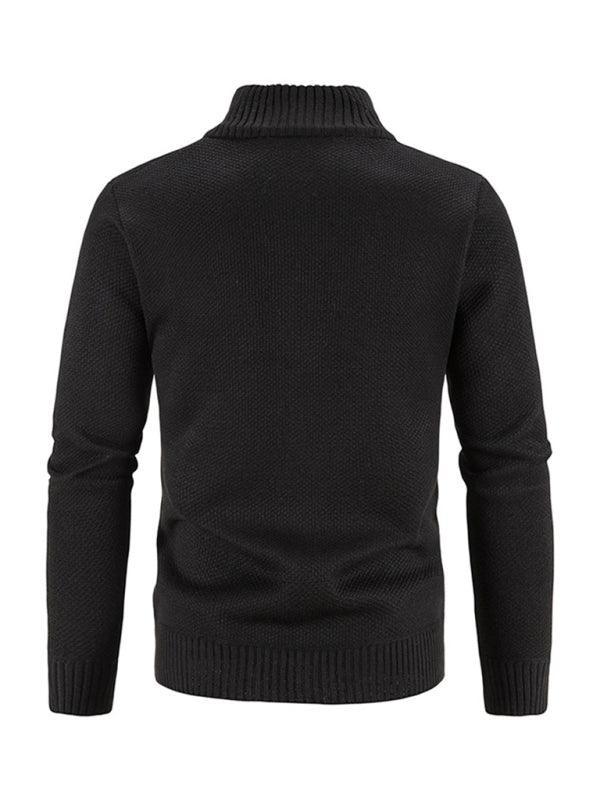 Men's casual stand collar knitted jacket - 808Lush