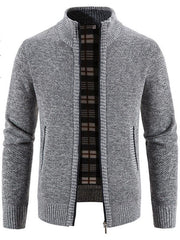 Men's casual stand collar knitted jacket - 808Lush