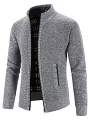 Men's casual stand collar knitted jacket - 808Lush