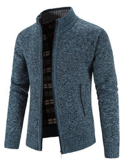 Men's casual stand collar knitted jacket - 808Lush