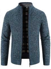 Men's casual stand collar knitted jacket - 808Lush