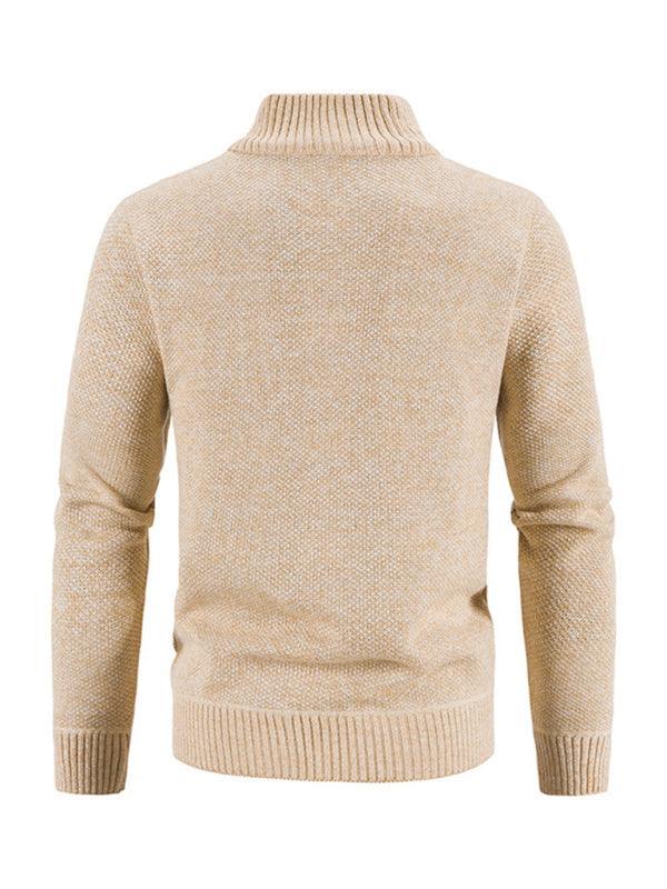 Men's casual stand collar knitted jacket - 808Lush