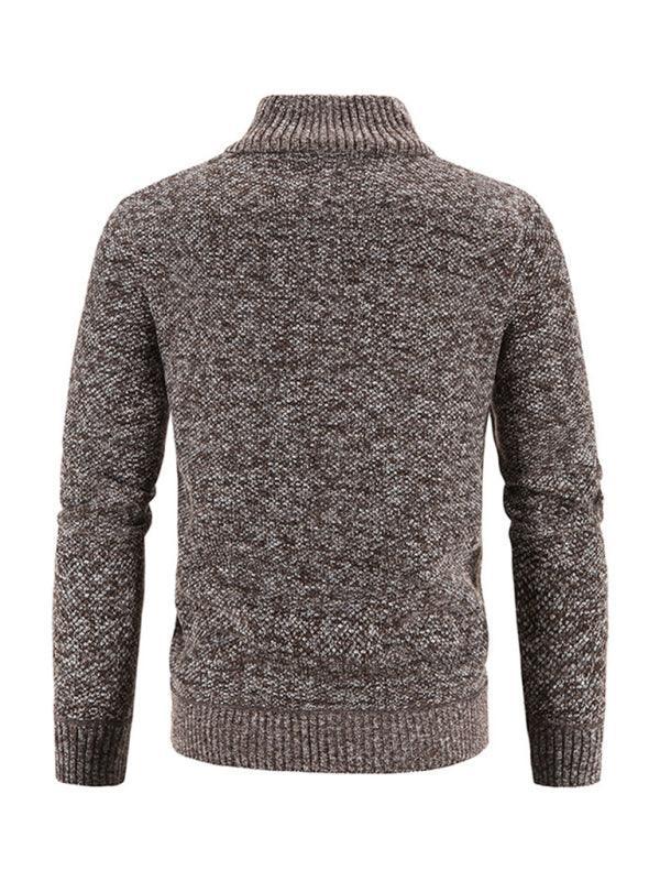 Men's casual stand collar knitted jacket - 808Lush