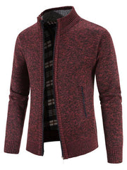 Men's casual stand collar knitted jacket - 808Lush