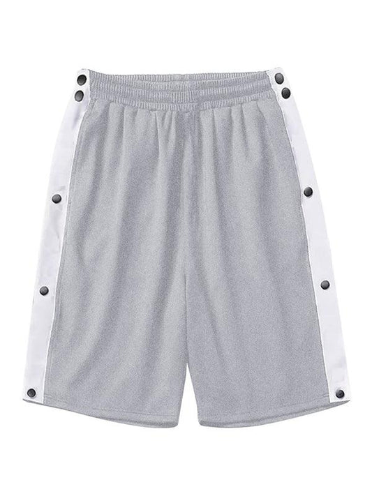 Men's classic trendy loose-fitting casual sports shorts with full side buttons - 808Lush