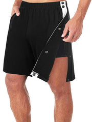 Men's classic trendy loose-fitting casual sports shorts with full side buttons - 808Lush