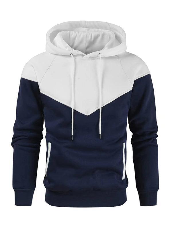 Men's contrasting color fashionable casual sports sweatshirt - 808Lush