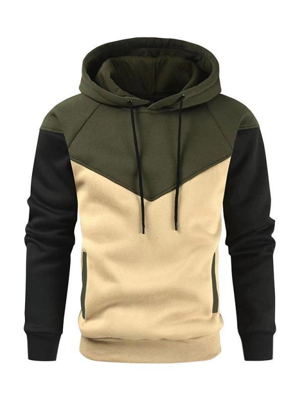 Men's contrasting color fashionable casual sports sweatshirt - 808Lush