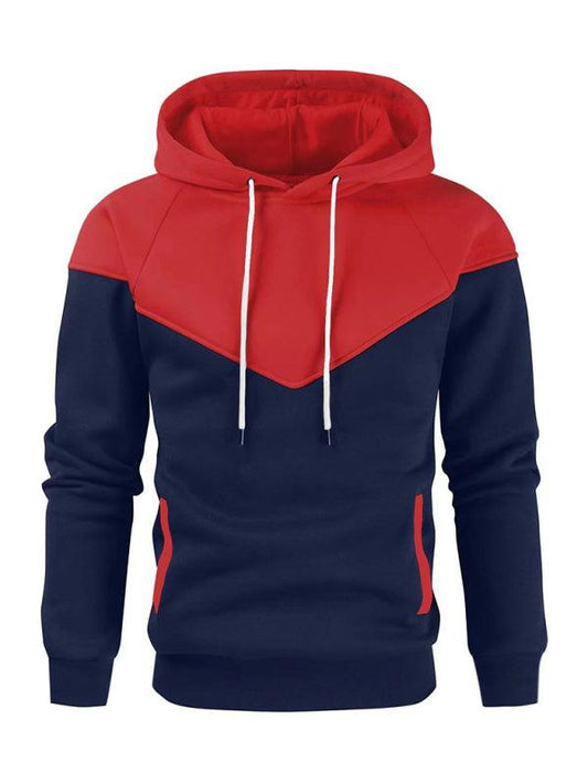 Men's contrasting color fashionable casual sports sweatshirt - 808Lush