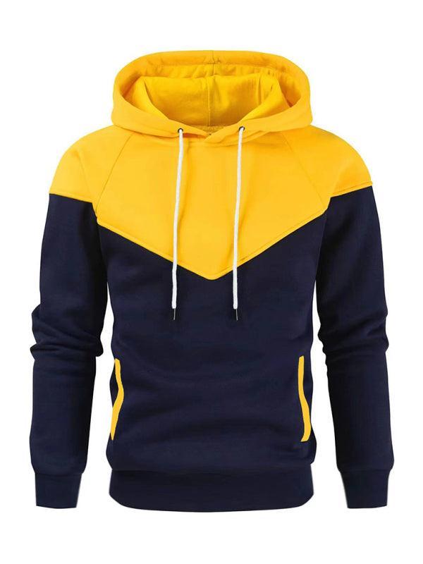 Men's contrasting color fashionable casual sports sweatshirt - 808Lush