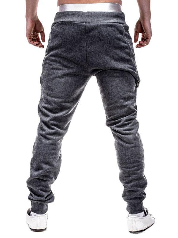 Men's fashion casual personalized zipper trim trousers - 808Lush